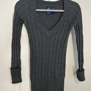 Dark Grey V-Neck Sweater